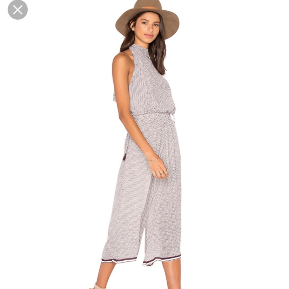 Faithfull the Brand Sleeveless Jumpsuit in Black and White